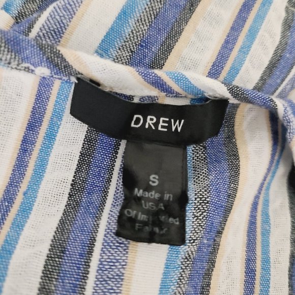 DREW Seersucker Striped Cropped Jumpsuit - Picture 4 of 5